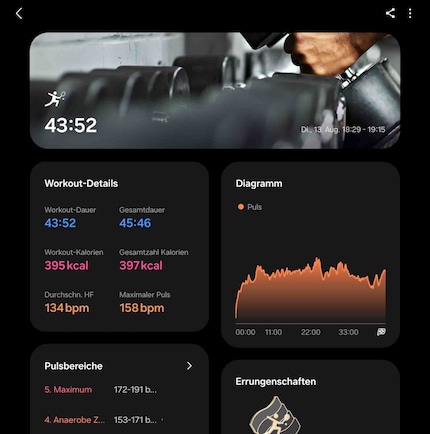 It’s not that easy to find a completed workout later on. The main screen, on the other hand, leaves nothing to be desired.