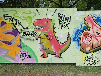 Für andere Bilder, wie Graffitis, passen knallige Farben sehr gut.