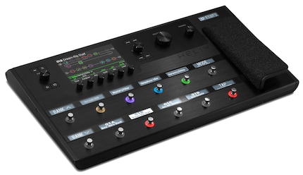 Das Pedal Line 6 Helix bietet unzählige virtuelle Verstärker, Boxen und Pedale.