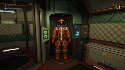 The suit is used for space walks – or when the air in the cockpit gets a little thin again.