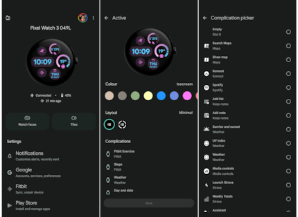 Watch Faces können individuell angepasst werden.