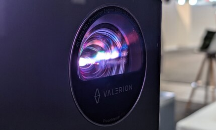 I would never look directly into the light; the laser diodes emit up to a mighty 3000 ISO lumens.