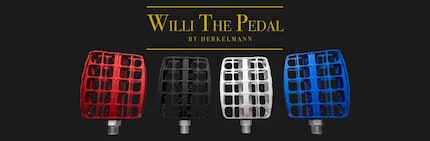 Die bunten Varianten des neuen Pedals.
