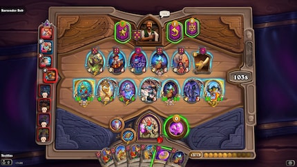 Strategien wie zum Beispiel ein Murloc-Build erfordern in Hearthstone Battlegrounds gegen Spiel-Ende viel Fingerfertigkeit.