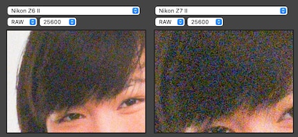 At original size, the high resolution is definitely noisier.