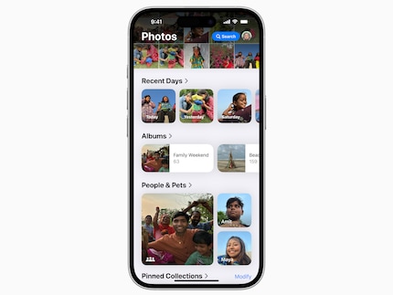 Die Fotos-App im neuen Look.