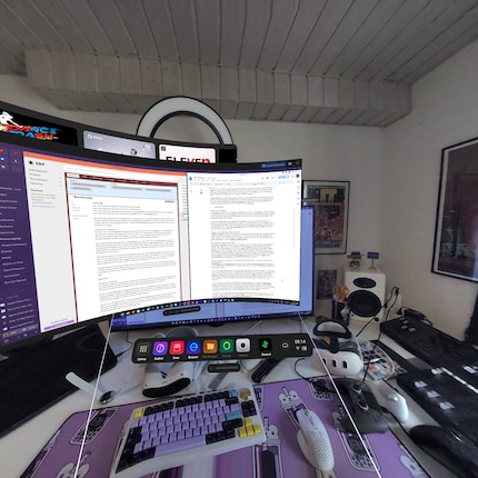 Mit dem Passthrough- oder Immersive-Modus, wie ihn Pico nennt, sehe ich durch das Headset nach Draussen.