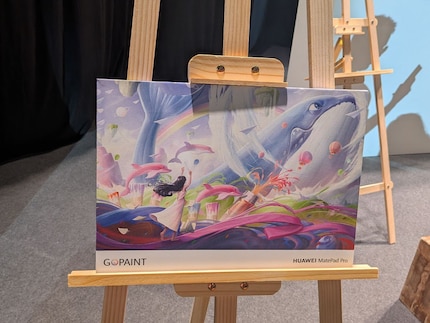 Die Kunstapp GoPaint ist ebenfalls wieder mit auf Huaweis Tablet – und auch diesmal gratis. Die Illustration wurde mit dieser App erstellt.