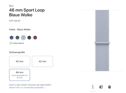 Die normalen Armbänder gibt es immer in drei Grössen.