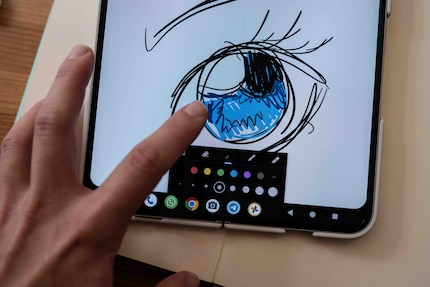Die Notizapp wäre gut aufgestellt fürs Malen. Offiziell gibt es von Google aber keinen Stylus. Und mit dem Finger ist das unbefriedigend.