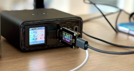 Performance check with a measuring device: the information displayed is correct.