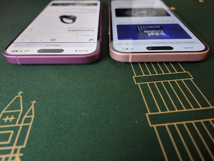 Gleichgross, aber etwas schlanker: das iPhone 16 Plus.