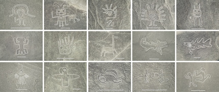 Linien visualisieren 15 der 303 teilweise kaum sichtbaren neu entdeckten Geoglyphen.