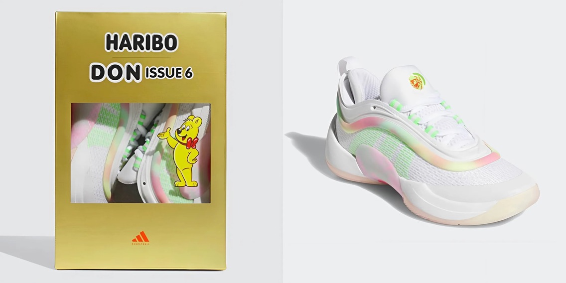 The new DON Issue #6 Adidas sneakers are inspired by Haribo