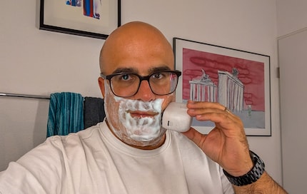 Shaving with foam is too tedious for me.