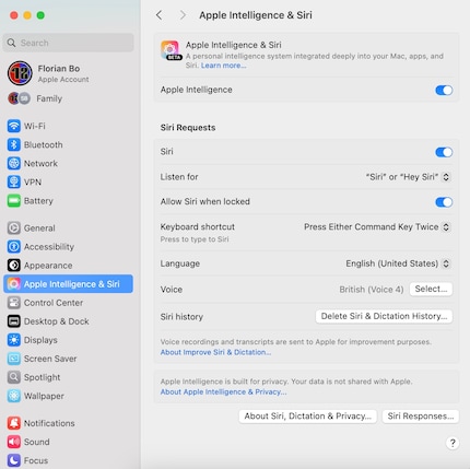 In den Einstellungen findest du die Möglichkeit, Apple Intelligence einzurichten.