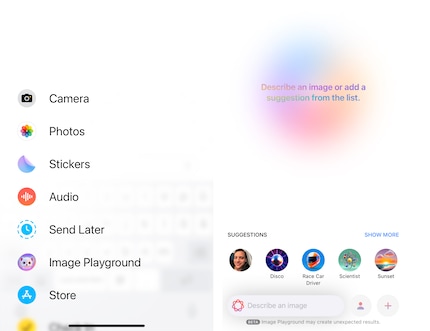 As with Dall-E, for example, you can have the AI create images for you in Image Playground.