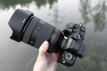 The fast standard zoom is bulky, but relatively light.