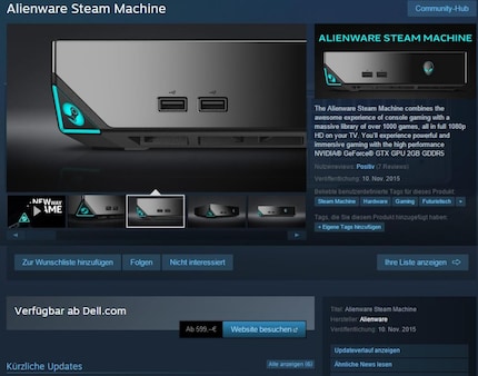 Die Steam Machines kehren zurück.