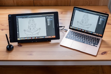 All I need to set up my art space is this USB-C cable. But you might also need a power adapter depending on the connection.