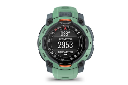 The compass on the smartwatch.