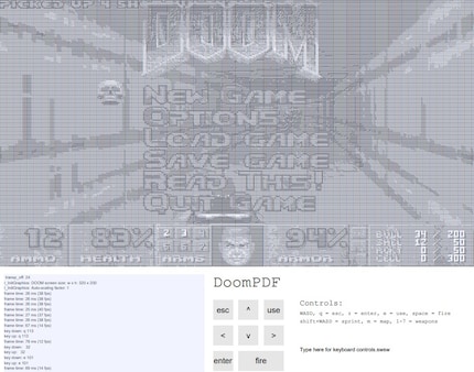 Der Startbildschirm des Doom-PDF.