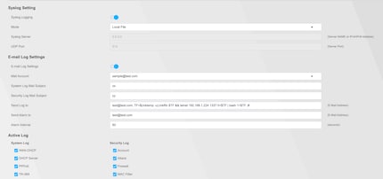 Log Settings With Payload