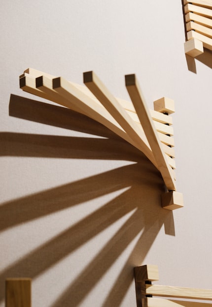 This wall-mounted rack can be elegantly integrated into an interior.