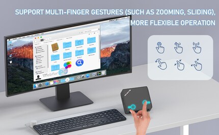 Das Touchpad versteht auch Gesten.