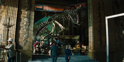 Eine offensichtliche, aber schöne Hommage an die berühmte Szene aus dem ersten «Jurassic Park»-Film.