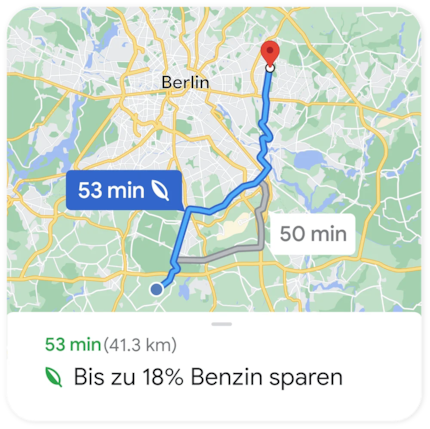 Wenn auch nur die Hälfte der Strecken bei Google Maps klimafreundlicher zurückgelegt wird.