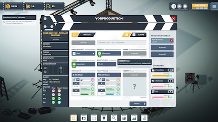 Die Filmplanung ist das A und O im Spiel.