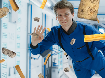 If you are too slow, the space snacks will simply pass you by. 