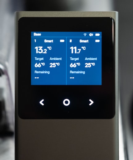 The base station shows you key data.