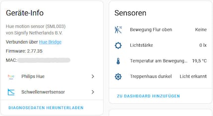 Hue motion sensors have a thermometer – I didn’t know that before.