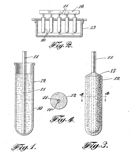 Genial einfach, aber wer hat's erfunden? Eppersons Patent auf «gefrorene Süsswaren» am Stiel aus dem Jahr 1924.