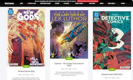 GetComics bietet eine vielfältige Auswahl an Comics, die auch von anderen Usern bereitgestellt werden.