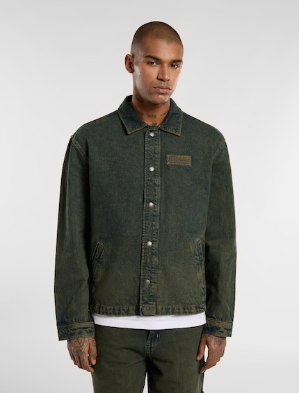 Faded denim with a green tint has that certain something.
