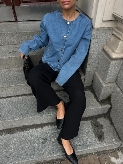 Jeans jacket - but in a classy style.
