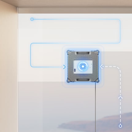 The C1 cleans efficiently thanks to automatic route calculation.