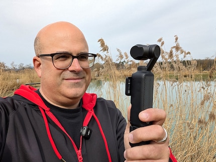 A first-person shooter: The DJI Osmo Pocket 3 is perfect for videos of myself.