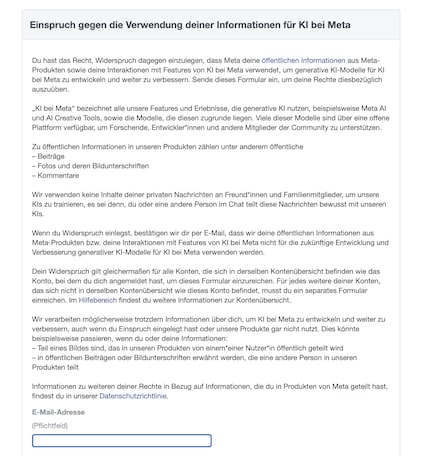 Bei Instagram und Facebook brauchst du bloss deine E-Mail-Adresse anzugeben.