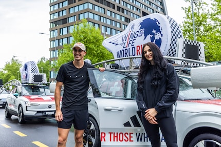 Das Catcher Car gefahren von Zehnkämpfer Simon und Tatjana Ehammer.