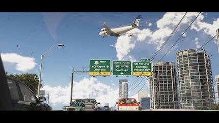 Der Himmel von Vice City ist voller Flugzeuge.