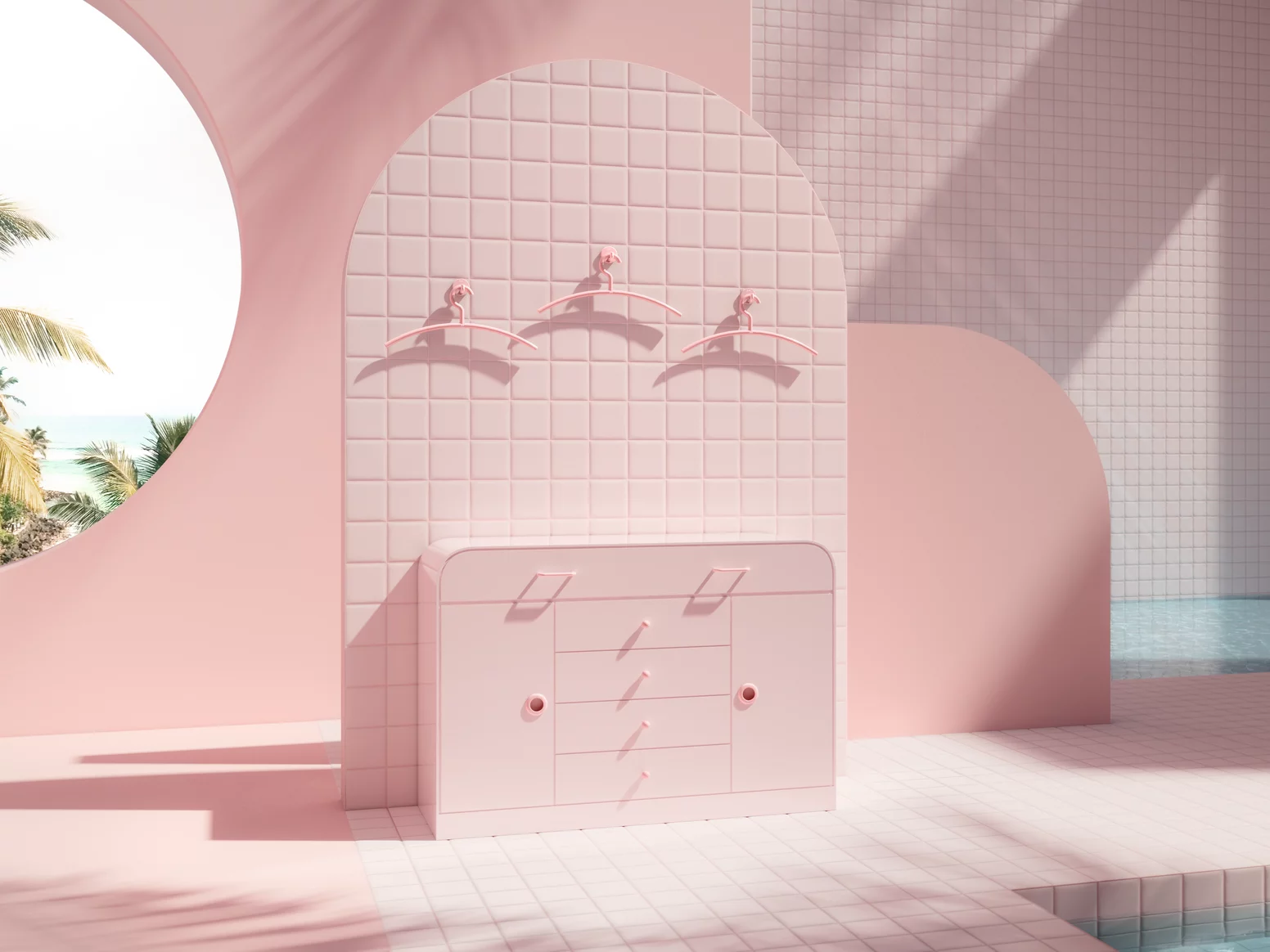 Hier wird Pink als Farbton genutzt, der Offenheit, Wärme und Kreativität unterstützt.