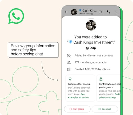 The new notification is designed to give you more context about a group you've been invited to.