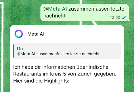 Zusammenfassungen, Ratschläge und mehr kann dir die Meta-AI geben – und speichert die Anfragen.