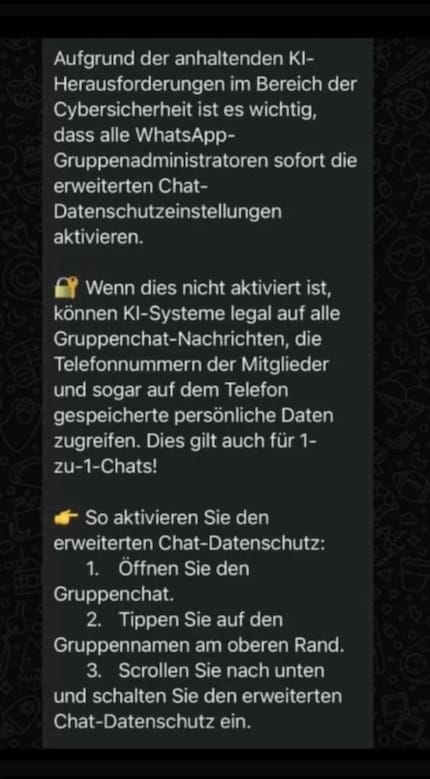 Diese Panikmache ist unbegründet.