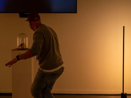 The lights recognise burglars - even if they are only stealing chocolate for show. 