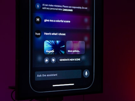 The AI makes suggestions for different lighting scenes. 